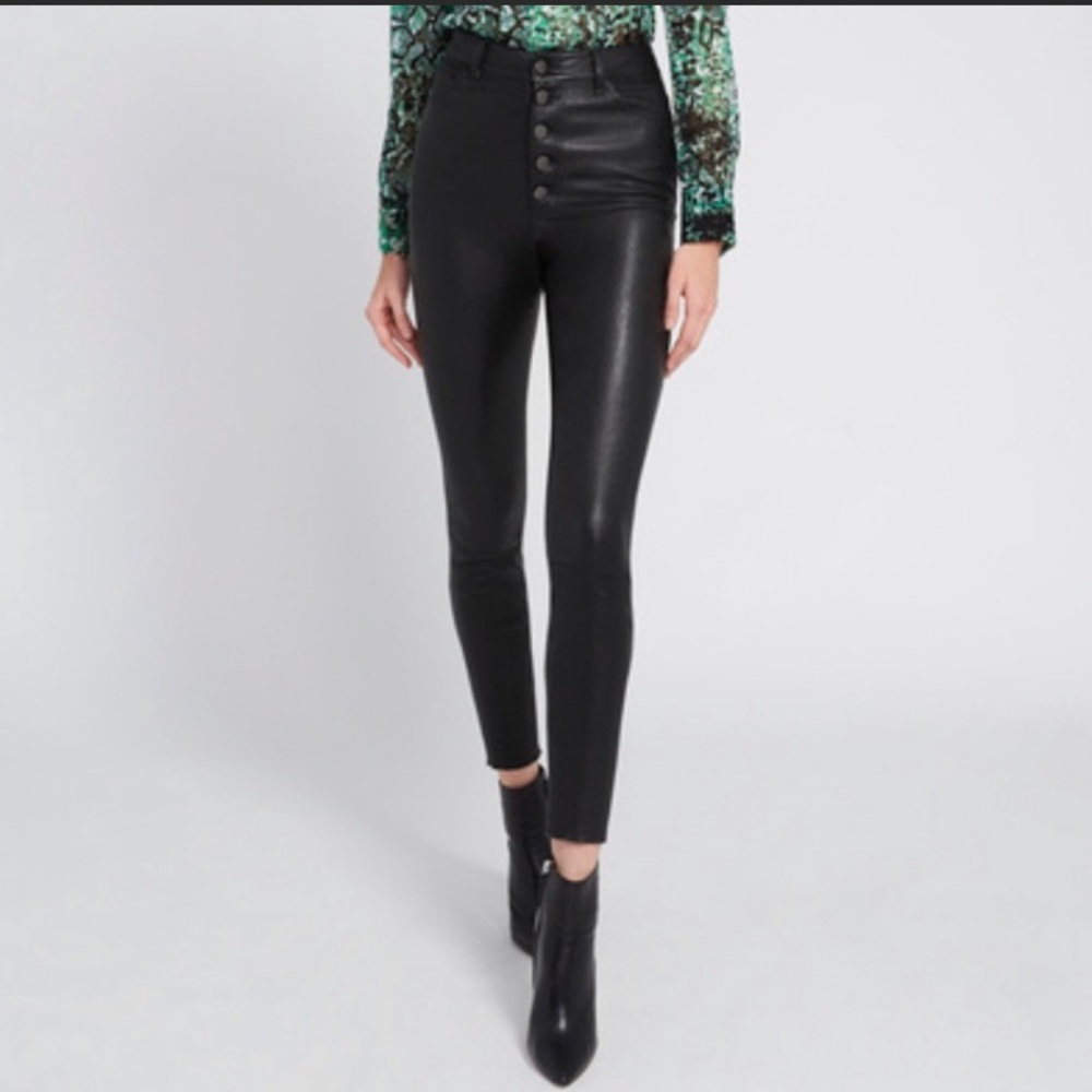 Alice + Olivia Mikah High Rise Button Front Pants